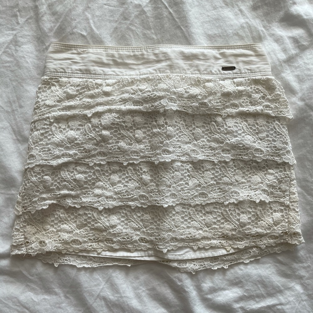 Abercrombie kids white lace skirt